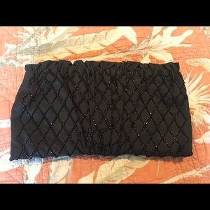 Vintage 50s 60s Black Beaded Evening Clutch